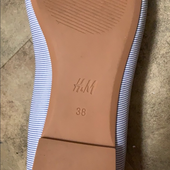 Blue and white striped flats comfortable - Picture 3 of 4